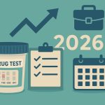 Drug test kits and laboratory equipment illustrating rising workplace testing trends