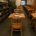 Organized restaurant dining tables showcasing efficient single table setup for high-volume service