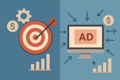 Graph showing targeted marketing outperforming generic ads with higher ROI results