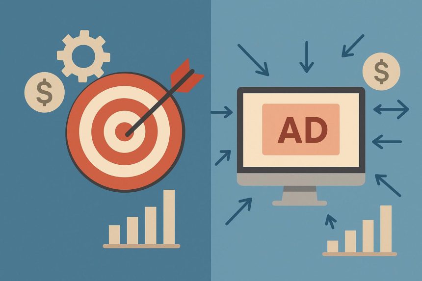 Graph showing targeted marketing outperforming generic ads with higher ROI results