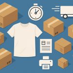 Packaging boxes and custom merchandise illustrating fast shipping for print on demand businesses