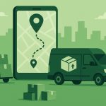 Delivery trucks transporting packages for scalable final mile logistics solutions.