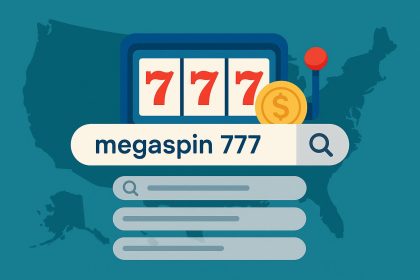 Megaspin 777 online casino interface highlighting US search trends and game access options