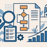 Workflow chart illustrating business process automation and improved operational efficiency strategies