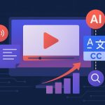 AI-powered video translation for marketing and L&D teams, technology and global communication concepts