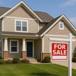 Modern Raleigh home with for sale sign and key, highlighting fast real estate sales process