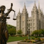 Temple Square grounds with accessible pathways, highlighting safety and legal considerations for visitors