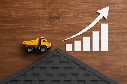Roofing business broker analyzing company data to increase roofing business valuation