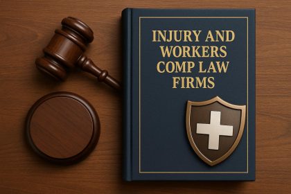 Gavel and legal documents representing injury and workers compensation law firm protection