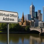 Modern Melbourne office buildings symbolizing virtual office address benefits for businesses.