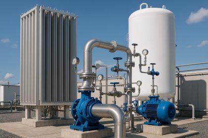 Modern cryogenic equipment in a high-tech industrial facility for reliable supplier services