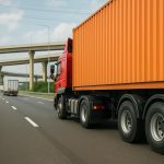 Fleet of modern trucks on highway showcasing growth in India’s logistics and tyre industry