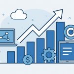 Digital strategy icons illustrating innovative solutions for accelerating business growth online