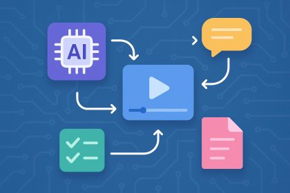 AI-powered video editing interface streamlining workflow for efficient review and content reuse