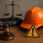 Gavel and hard hat symbolizing legal protection for workplace injury victims in Odessa