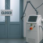Used medical lasers in a clinical setting, emphasizing safe purchasing from closed clinics