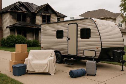 Furnished temporary apartment provided to families displaced by home insurance claims