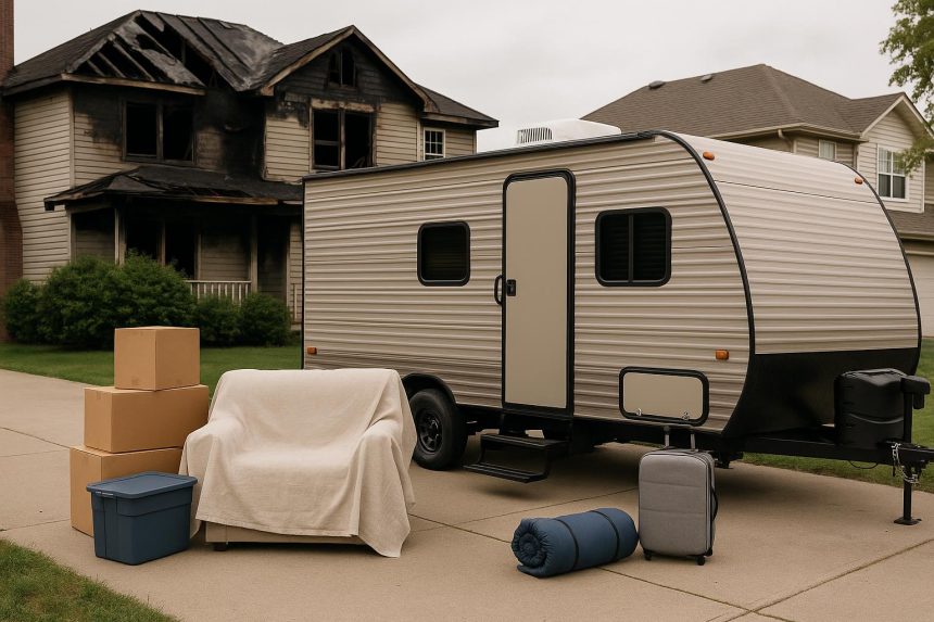 Furnished temporary apartment provided to families displaced by home insurance claims
