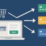 Illustration of e-commerce payment gateway with smart routing boosting transaction success rates