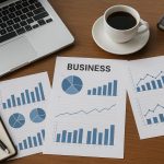 Business news article featuring financial growth and digital marketing elements for readability