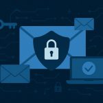 Secure email login screen illustration highlighting cybersecurity measures for professionals