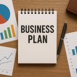 Business plan documents and charts representing Anisuzzaman Chowdhury’s strategic planning insights