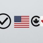 Product compliance certification logos for US and Canadian market approval and regulatory standards