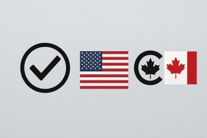 Product compliance certification logos for US and Canadian market approval and regulatory standards