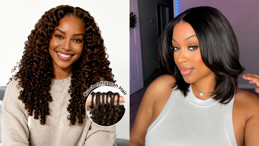 Image 1 of What to Look for When Buying OQ Hair Crochet Human Hair and Glueless Bob Wigs