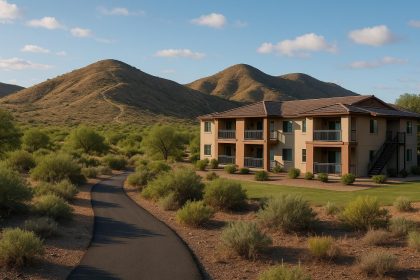 Scenic view of hiking trails and lush parks near Solano Grand residential community