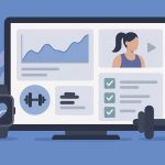 All-in-one dashboard interface for remote personal trainers with fitness tracking tools displayed