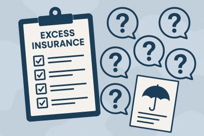Excess insurance policy documents and checklist being reviewed during annual policy assessment