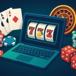 Colorful digital casino interface showcasing online slots, cards, and roulette for iGaming innovation