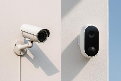 Vivint smart security camera actively detecting motion compared to standard recording camera