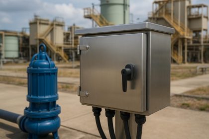 Submersible enclosure protecting industrial equipment in a factory setting for enhanced operations