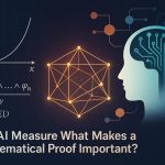 AI analyzing mathematical proof complexity, highlighting key equations and PriorProof interface