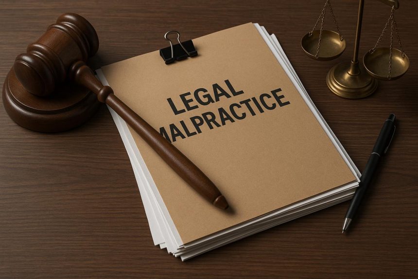 Gavel and legal documents symbolizing attorney negligence and legal malpractice claims