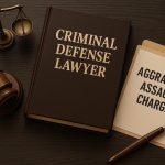 Gavel and legal documents representing selecting a criminal defense lawyer for assault charges