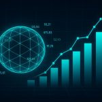 Graph showing synthetic indices movement and trading charts in forex market concept