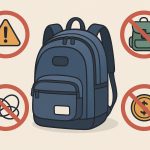 Custom backpacks displayed with design options, emphasizing common ordering mistakes to avoid