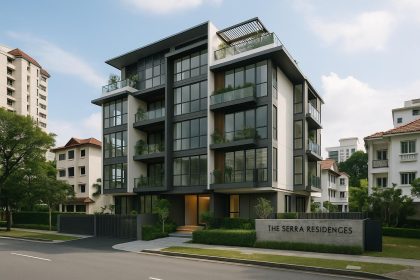 The Serra Residences boutique freehold condo exterior in Novena residential enclave, Singapore