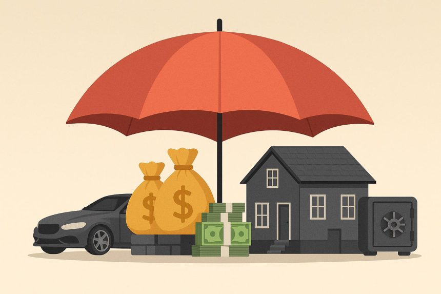 Luxury home and expensive car highlighting the need for personal umbrella insurance coverage