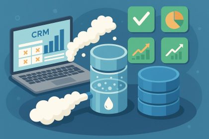 Data cleansing process enhancing CRM data accuracy for improved business decision-making