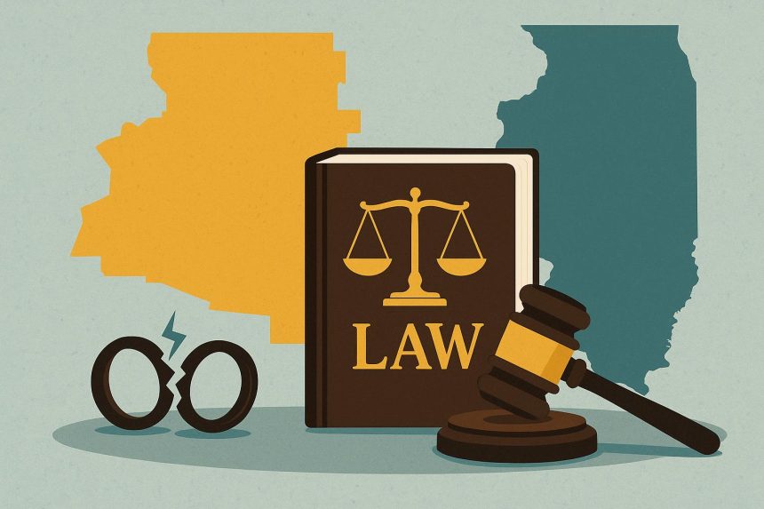 Top-rated divorce lawyers in DuPage County Illinois, legal scales and courthouse background