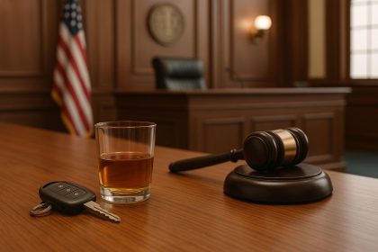 Gavel and legal documents representing underage drinking cases handled by Beaufort attorneys