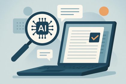 AI detection tools displayed on a computer screen in a modern editing workspace environment
