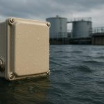 NEMA 6P IP68 flood protection enclosure safeguarding water treatment facility equipment