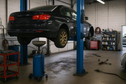 Mechanic performing car repair in Virginia Beach auto shop using professional tools and equipment