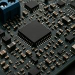 Crowded circuit board with limited space and complex electrical components for electronics design