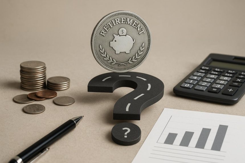 Stack of coins growing beside a piggy bank symbolizing retirement savings and financial planning